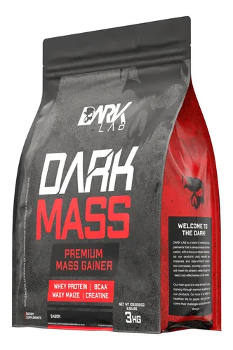 Hipercalórico Dark Mass Refil 3kg Chocolate Dark Lab