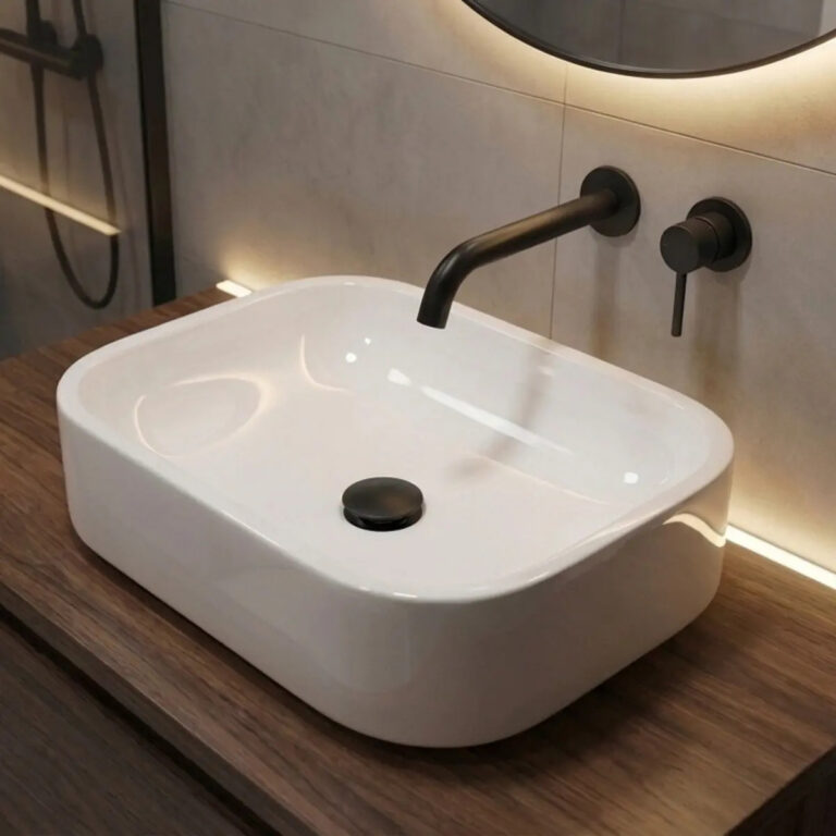 Cuba Pia De Apoio Sobrepor 37x27cm Branca Para Banheiro Lavabo Armário Gabinete Suspenso Luce – SOS Acabamentos by Orcia