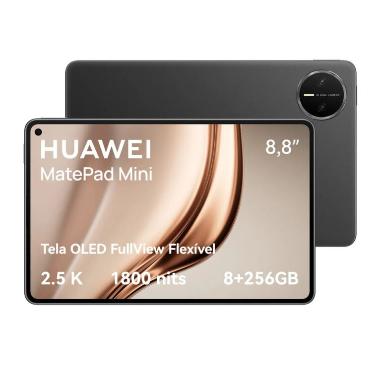 Tablet HUAWEI MatePad Mini Edição PaperMatte 12+256 GB Tela OLED FullView Flexível de 8,8″ 2,5K 120 Hz Câmera Traseira de 50 MP Câmera Frontal de 32 MP 6400mAh HUAWEI Notes Wi-Fi 7 Preto
