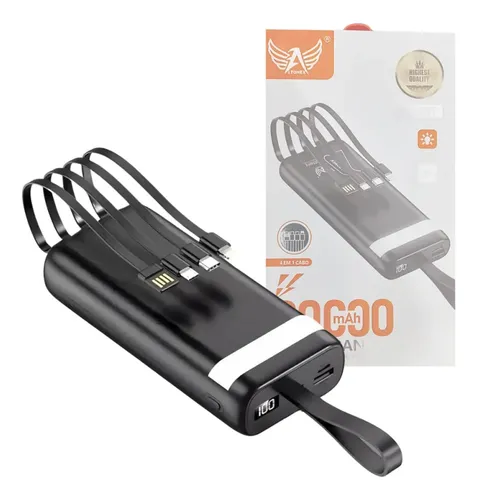 Carregador Portátil Power Bank 20000mah Com 04 Saídas Usb /