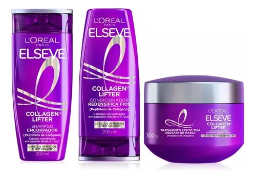 Kit Elseve Colágeno Lifter Shampoo 200ml +condicionador+másc