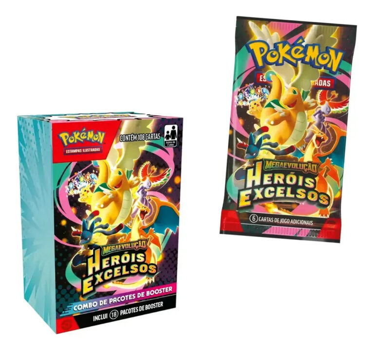 Combo De Booster Pokémon Heróis Excelsos 108 Cartas Copag 2026 Cartas Pokémon Português