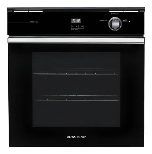 Forno De Embutir A Gás Brastemp 78 Litros Preto Com Grill E