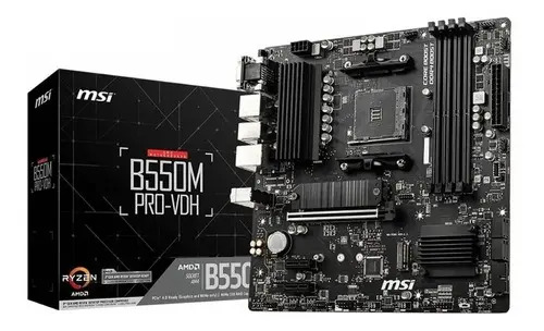 Placa-mãe MSI B550m Pro-VDH Am4 HDMI VGA Dport