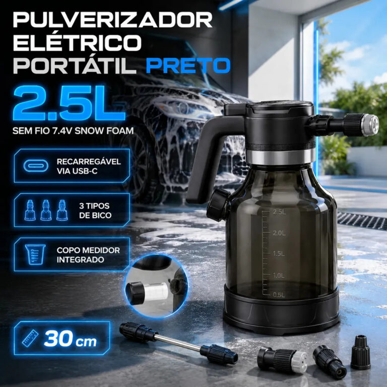 Pulverizador Elétrico VERUNTO de 2.5 L com Bateria para Jardim e Limpeza