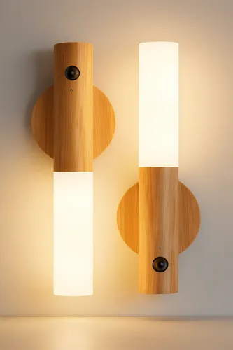 Kit 2 Luminárias Led Bastão Recarregáveis Sensor Movimento