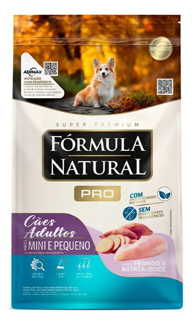 Ração Fórmula Natural Super Premium Pro Cães Adultos Portes Mini e Pequeno Sabor Frango e Batata-Doce 1 kg