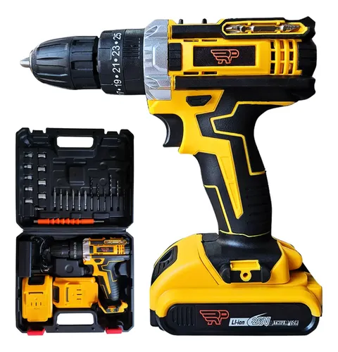 Parafusadeira Sunto DW21 Furadeira Impacto 2 Baterias Rapidão Net Maleta Kit Cor Amarelo e Preto Frequência 50/60hz