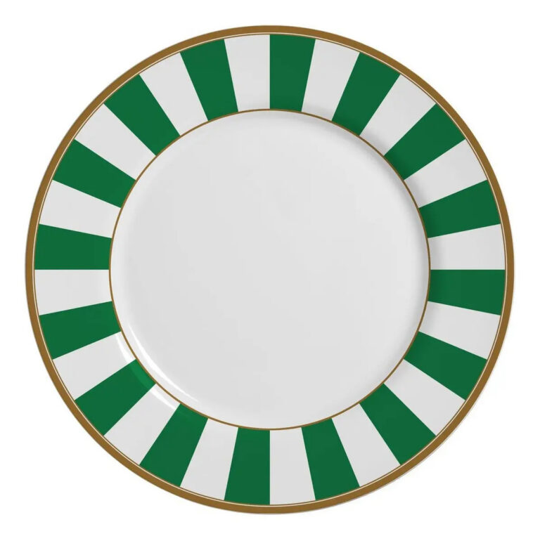 Conjunto de 6 Pratos Rasos Stripe Verde 29cm Alleanza