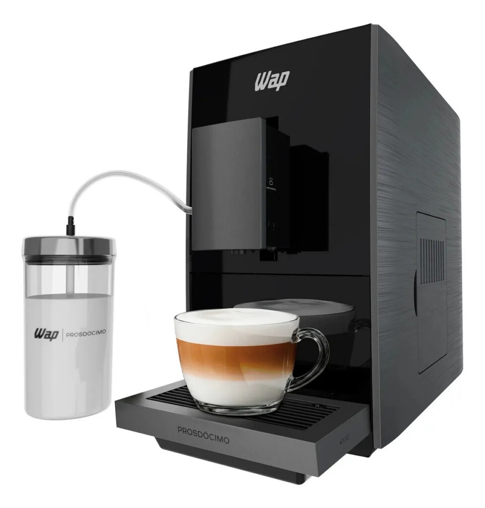 Cafeteira Espresso Automática Wap Aroma Wce19 Pressao 19 Bar Com Moedor de Grãos e Espumador de Leite 127V