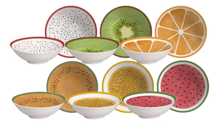 Conjunto 6 Bowls Decorados Salada De Frutas 300ml