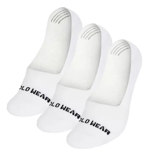 Kit 3 Pares De Meias Sapatilha Masculinas Polo Wear