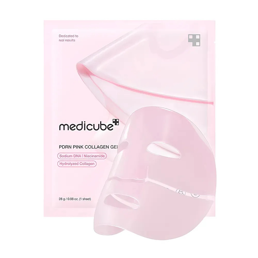 Medicube Pdrn Pink Collagen Gel Mask 1 Unidade | Máscara De Gel Com Colágeno E Pdrn De Salmão Para Elasticidade Da Pele, Brilho E Hidratação