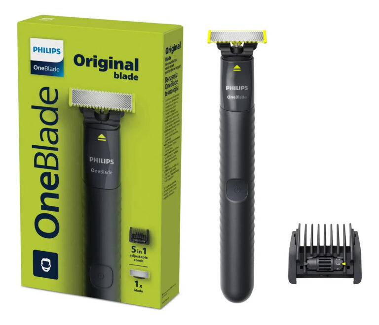 Barbeador e Aparador Elétrico Philips OneBlade com Pente 5 em 1, Sem Fio e À Prova D’Água – QP1425/10