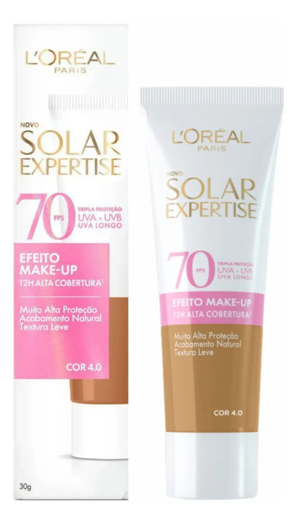 Protetor Solar Facial com Cor FPS 70 Alta Cobertura – L’Oréal Paris Solar Expertise Efeito Make Up 30g