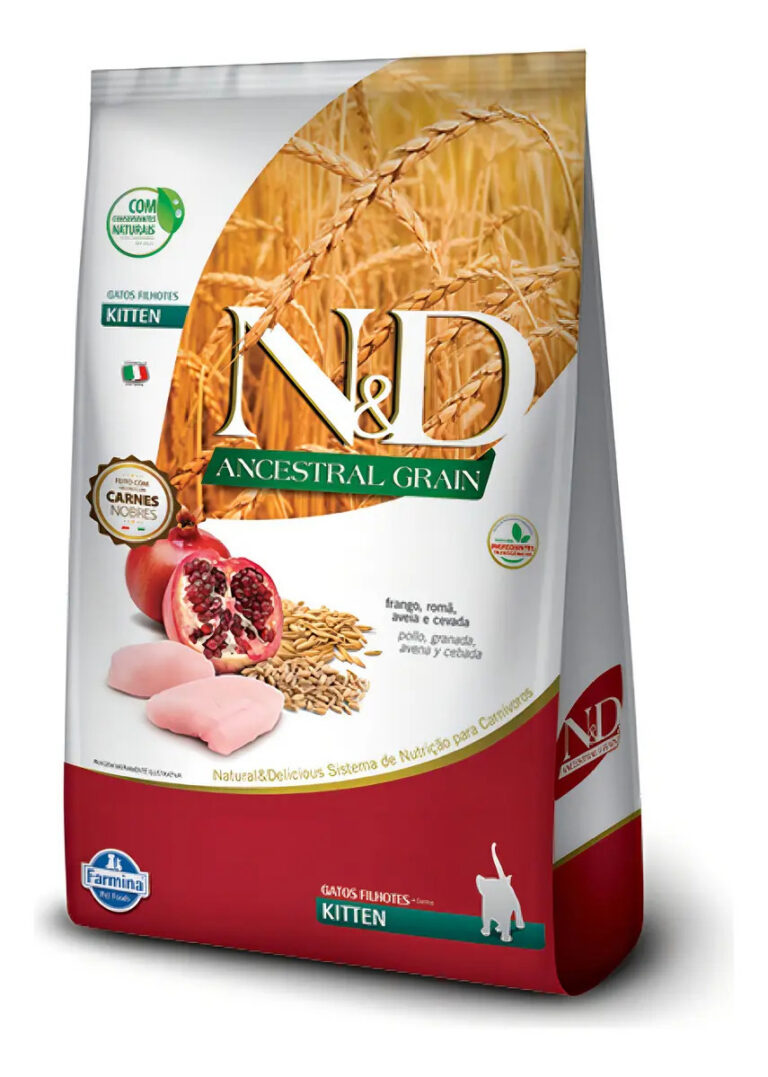 Ração Seca N&D Ancestral Grain Gato Filhote Sabor Frango 1,5kg Alta Proteína