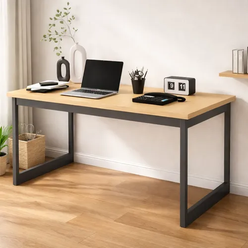 Mesa Escritório Industrial 150×60 Reforçado Ferro Homeoffice