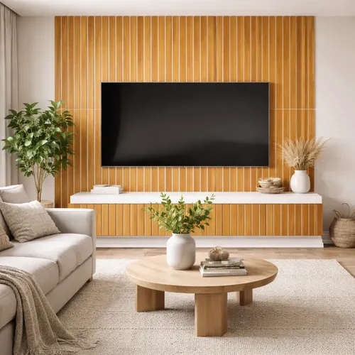 20 Placas Adesivas Painel Madeira Ripada Montável Mdf 45×11