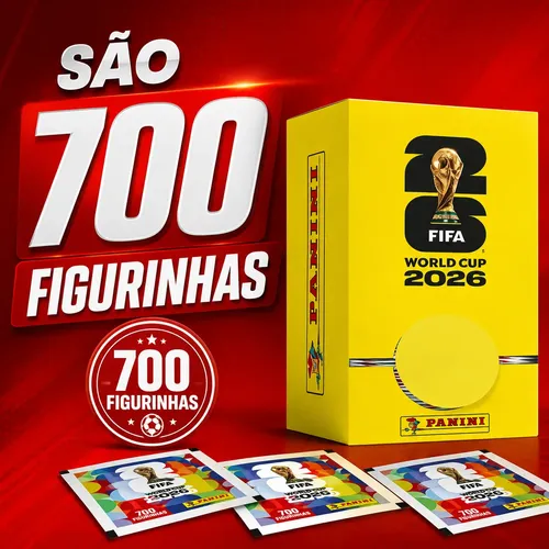 Kit 700 Figurinha Do Álbum Copa Do Mundo 2026- 100 Envelopes