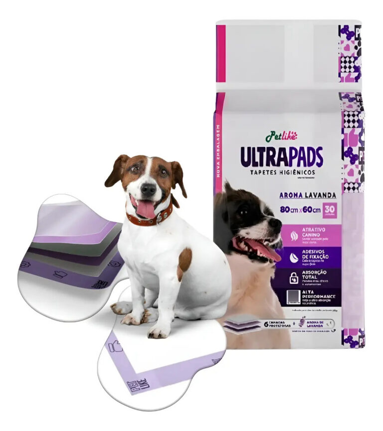 Tapete Higiênico Ultra Pads Lavanda 30 Unidades 80x60cm
