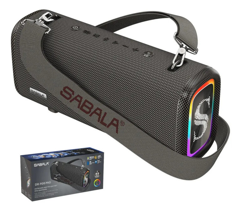 Caixa De Som Bluetooth 120w 20800mah Usb Sabala Dr-908 Pro Cor Cinza-escuro