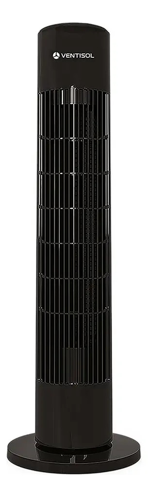 Ventilador de Torre Ventisol Fênix Preto com Controle Remoto e Oscilação