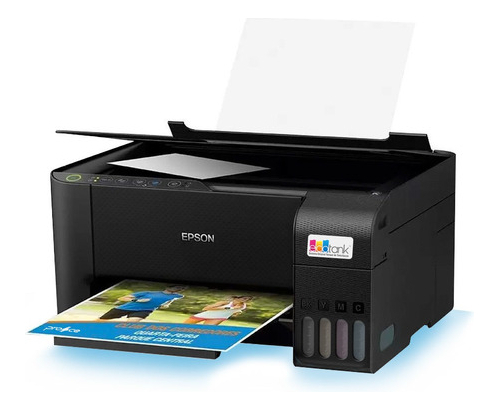 Impressora 3×1 Multifuncional Epson Ecotank L3250 Wifi Biv Cor Preto 100V/240V