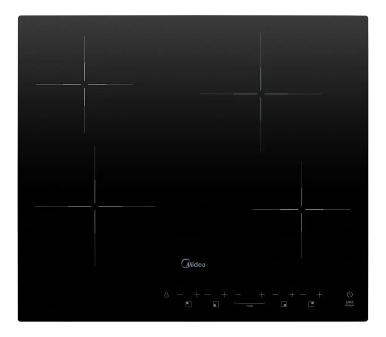 Cooktop 4 Bocas Elétrico Vitrocerâmico Midea Preto
