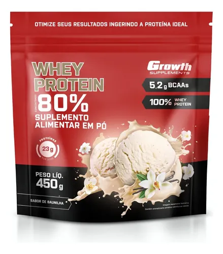 Whey Protein Concentrado 450g Growth Supplements