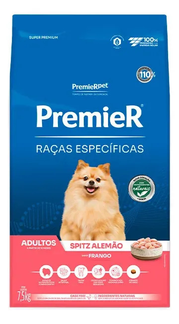 Ração Premier Super Premium Spitz Alemão Adulto 7,5kg