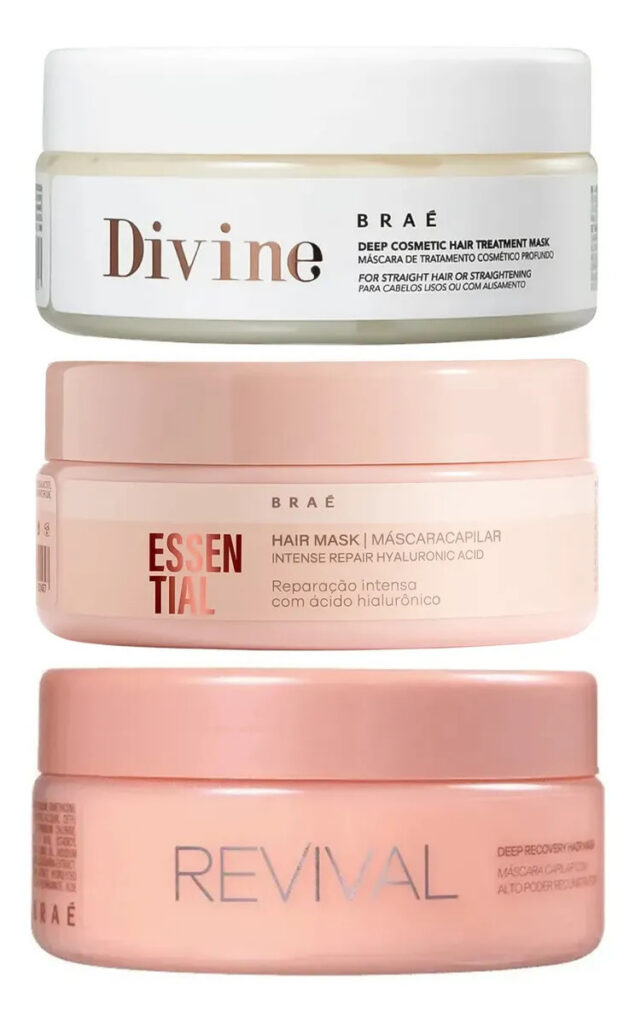 Braé Cronograma Capilar 3 Máscaras Divine,essential,revival