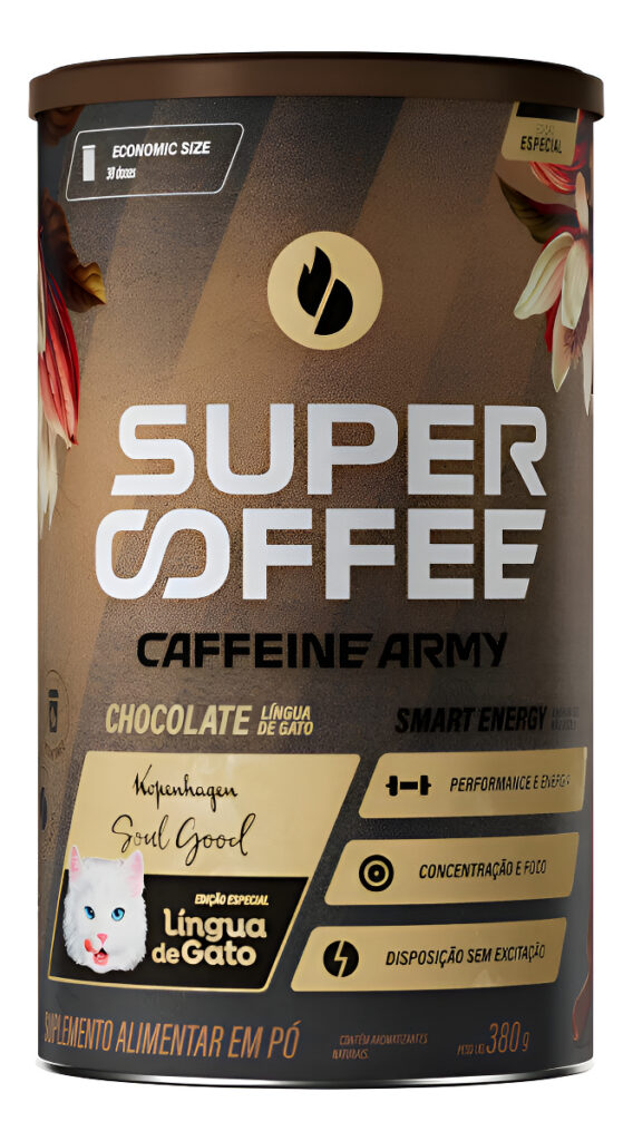 Supercoffee 3.0 Super Coffee (380g) – Caffeine Army Sabor Língua De Gato Kopenhagen