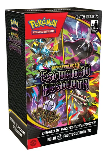 Combo 18 Boosters Escuridão Absoluta Pokémon Tcg Copag 2026 Escuridão Absoluta Português