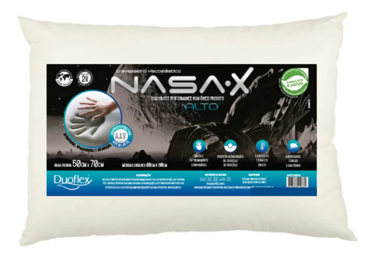 Travesseiro Ortopédico Nasa-x Alto Da Duoflex Com 50×70 Cor Bege