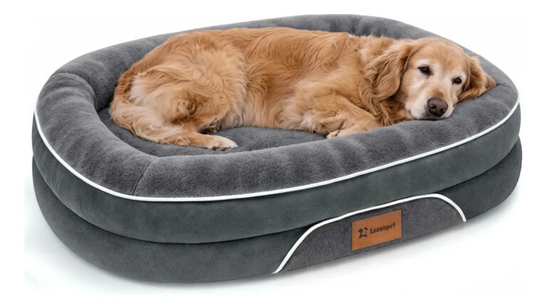 Cama Pet Grande Caminha Cachorros sofá luxo Suporte Cervical Espuma De Ortopédica C/fundo Impermeável 89×71×15