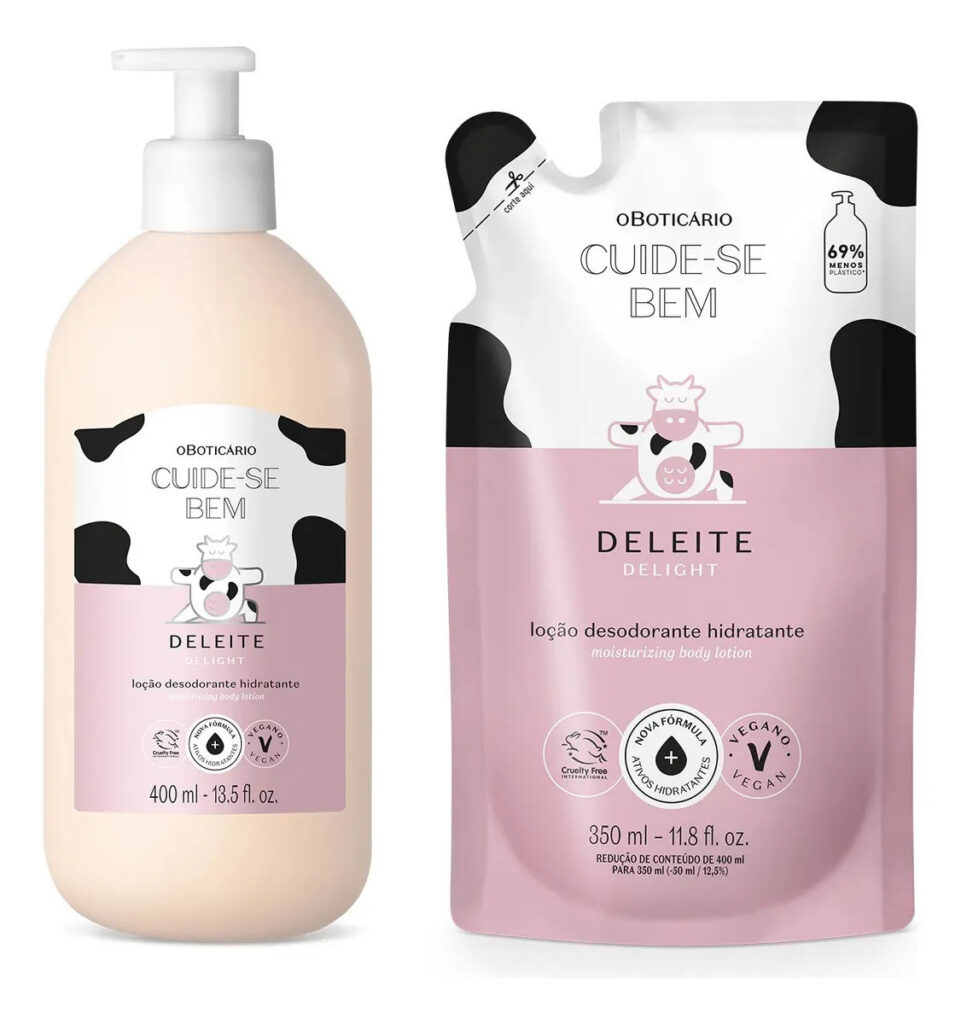 Kit Cuide-se Bem Deleite: Loção Corporal 400ml + Refil 350ml