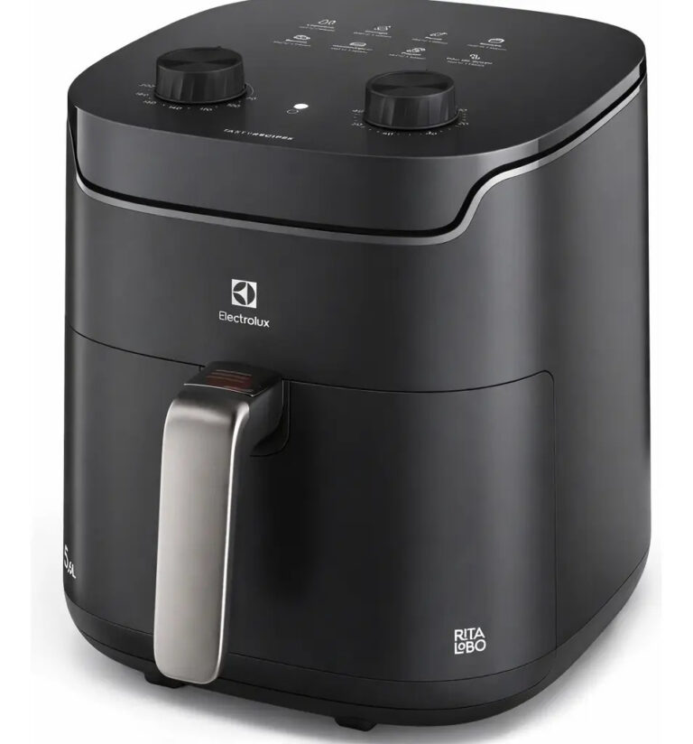 Fritadeira Elétrica Electrolux 5,6l 1400w Eaf40 Efficient 110v Tecnologia Air Cooking 360° Grafite Lançamento