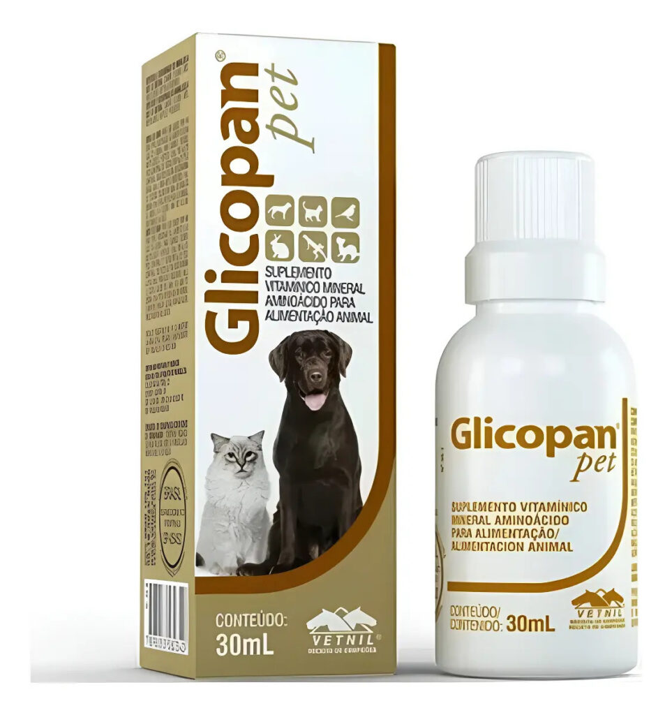 Glicopan Pet Suplemento Vitamínico Mineral Aminoácido 30ml
