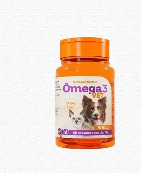 Ômega 3 Vet Botupharma Suplemento Cães Gatos 60 Cápsulas DHA EPA