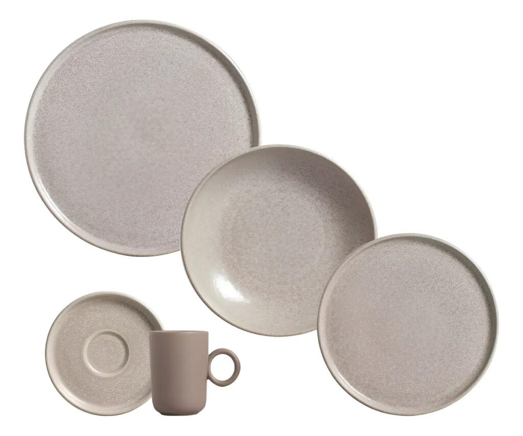 Aparelho De Jantar 20 Peças Basic Sandy- Porto Brasil