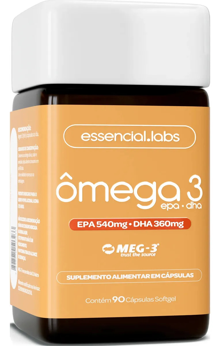 ÔMEGA 3 EPA DHA 1000mg com Selo MEG-3® – 90 Cápsulas Softgel – 100% Puro com Tecnologia Avançada e Alta Biodisponibilidade