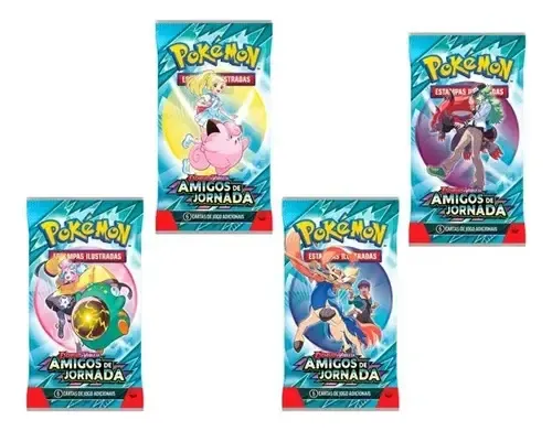 4 Booster Pokémon Amigos De Jornada Escarlate E Violeta