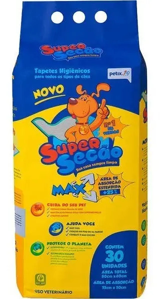 Tapete Higiênico Super Secão Max para Cães 30 unidades