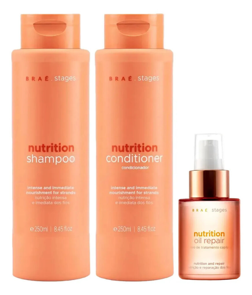 Stages Nutrition Shampoo + Condicionador + Óleo 60ml – Braé