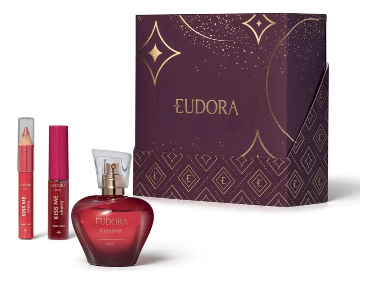 Kit Presente Eudora Kiss Me Now Colônia Gloss e Lápis