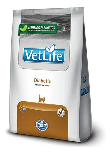 Ração Vet Life Feline Diabetic Para Gatos Adultos – 2kg
