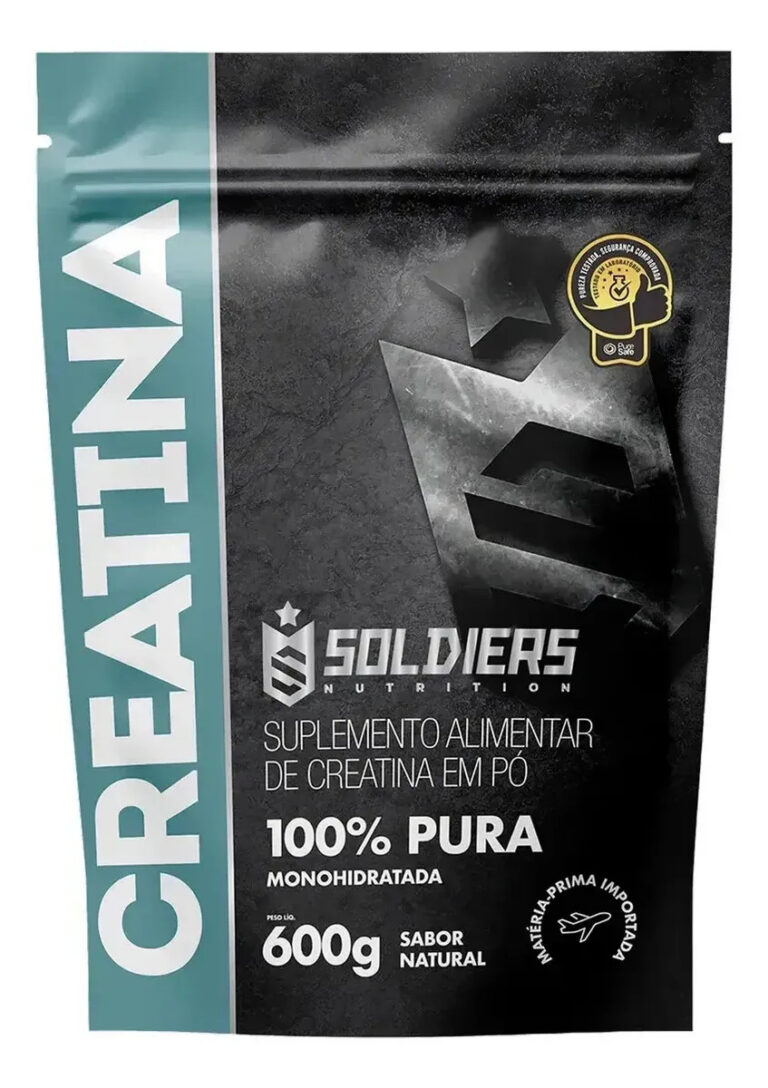 Creatina 600g Suplemento Monohidratada em pó 100% Pura – Soldiers Nutrition