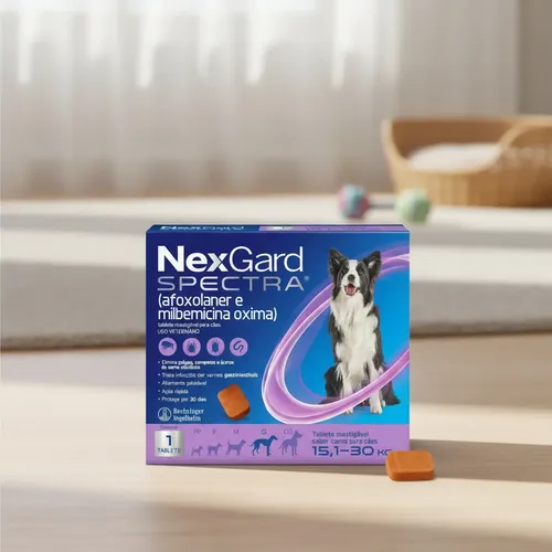 Nexgard Spectra Cães De 15,1 A 30kg Caixa Com 1 Tablete