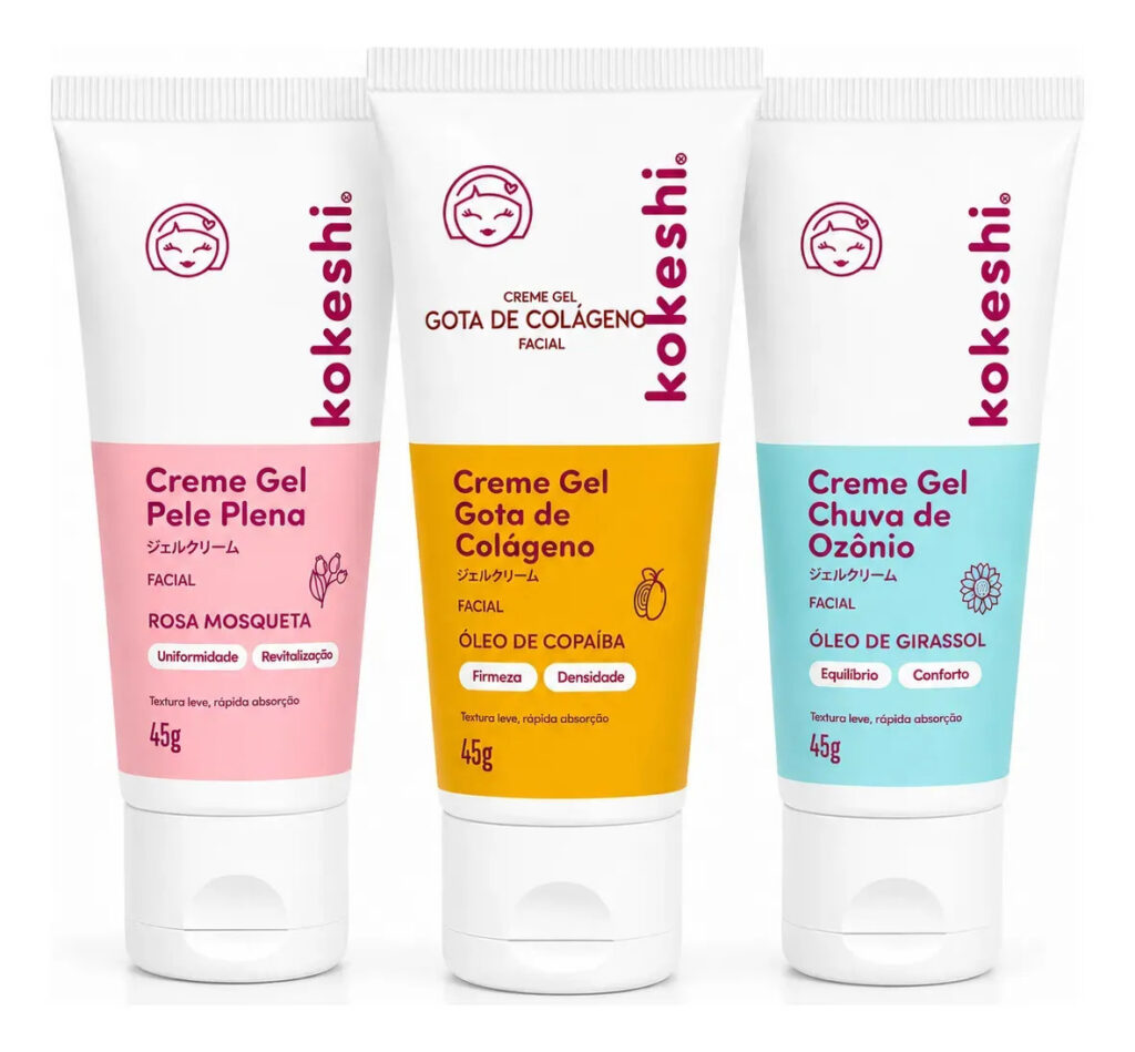 Kit Linha Ozônio Kokeshi Com 3 Unidades Óleo De Girassol Ozonizado Controle de Acne Manchas Antissinais Manchas/Hiperpigmentação Linhas finas/Rugas Oleosidade