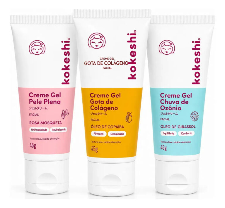 Kit Linha Ozônio Kokeshi Com 3 Unidades Óleo De Girassol Ozonizado Controle de Acne Manchas Antissinais Manchas/Hiperpigmentação Linhas finas/Rugas Oleosidade